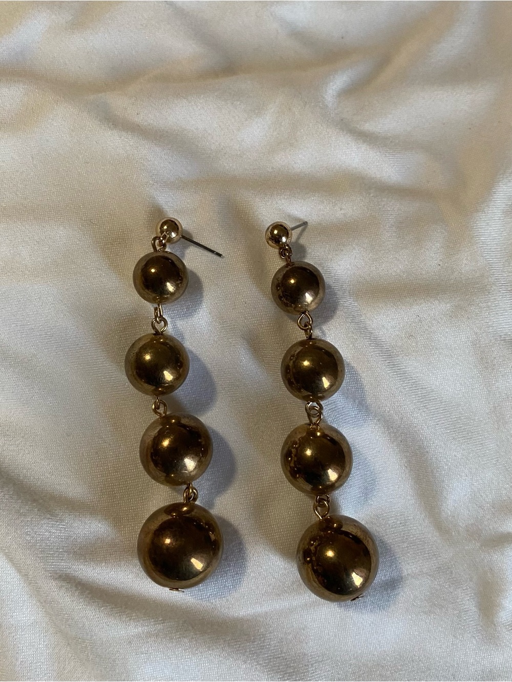 Gold Ball Drop Dangle Earrings - Women Jewelry